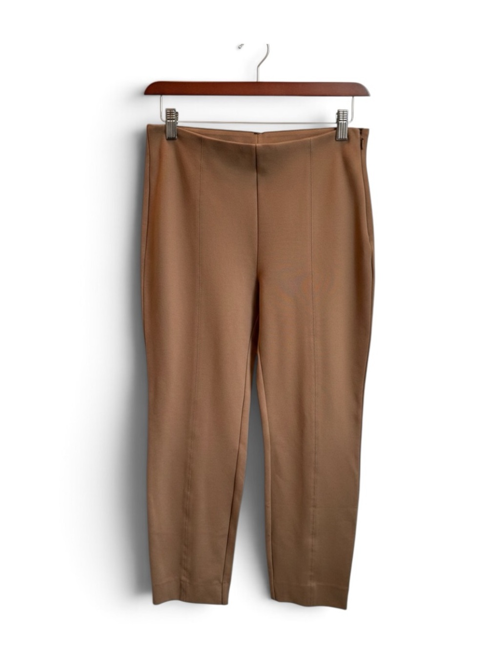 Quince Super Stretch Ponte Pants Camel Size L | Career Travel | Worn Once